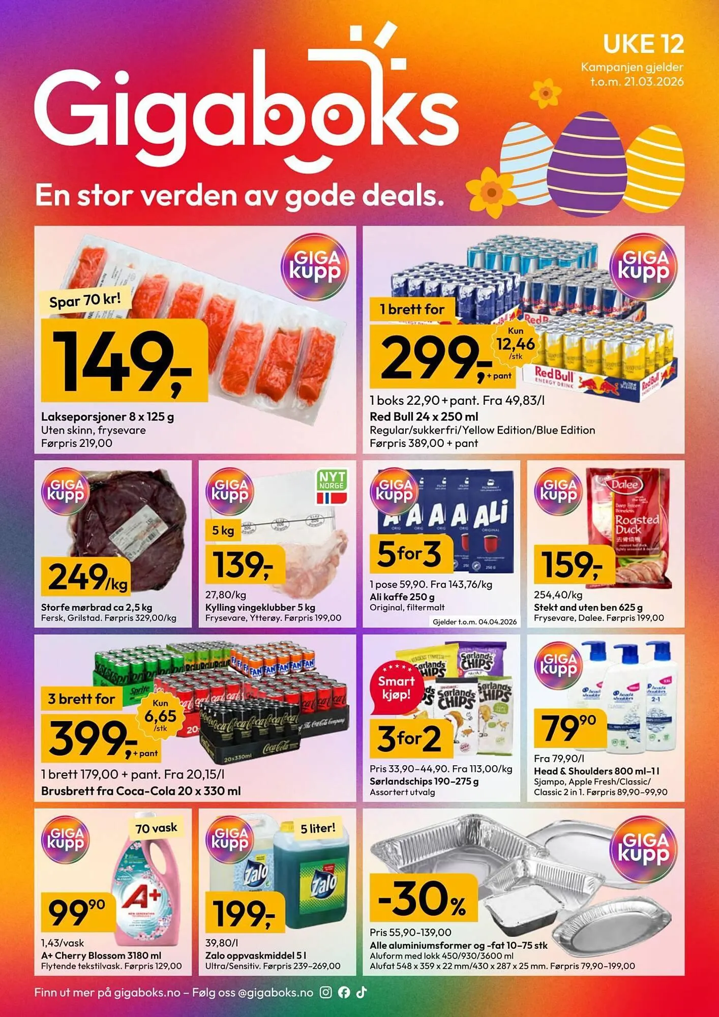 Gigaboks kundeavis fra 15. mars til 21. mars 2026 - kundeavisside 1