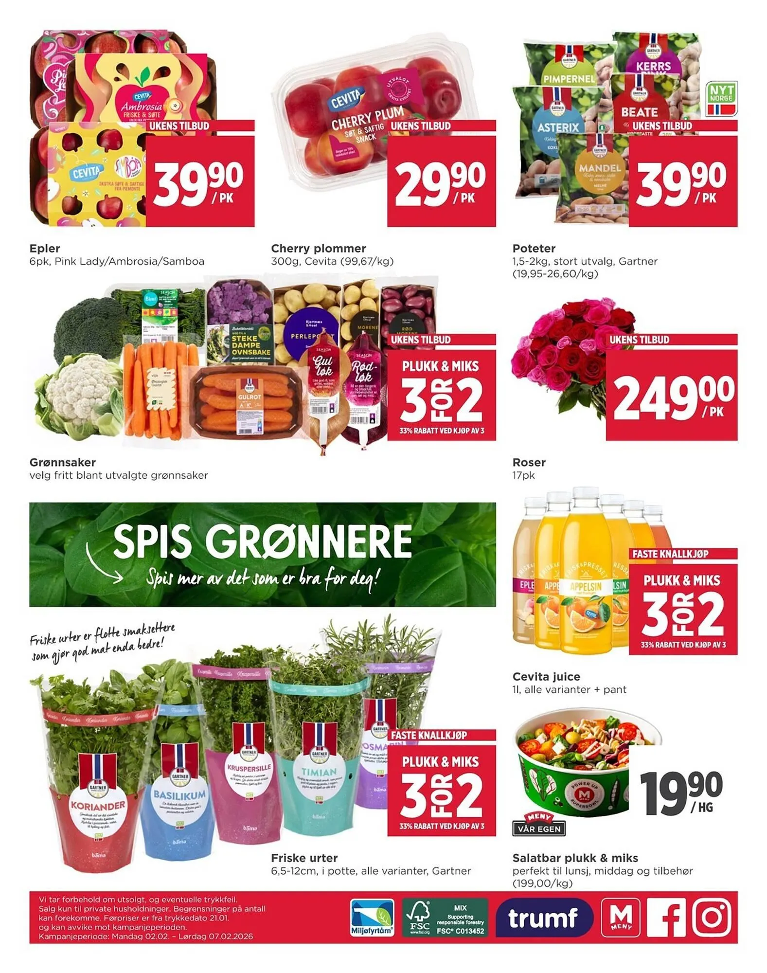 Meny kundeavis fra 2. februar til 7. februar 2026 - kundeavisside 4