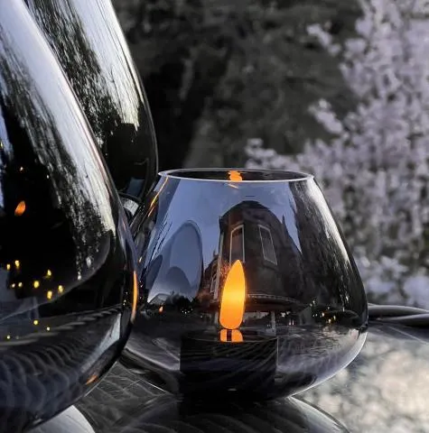 Kelly lykt/vase Røykfarget 10 cm