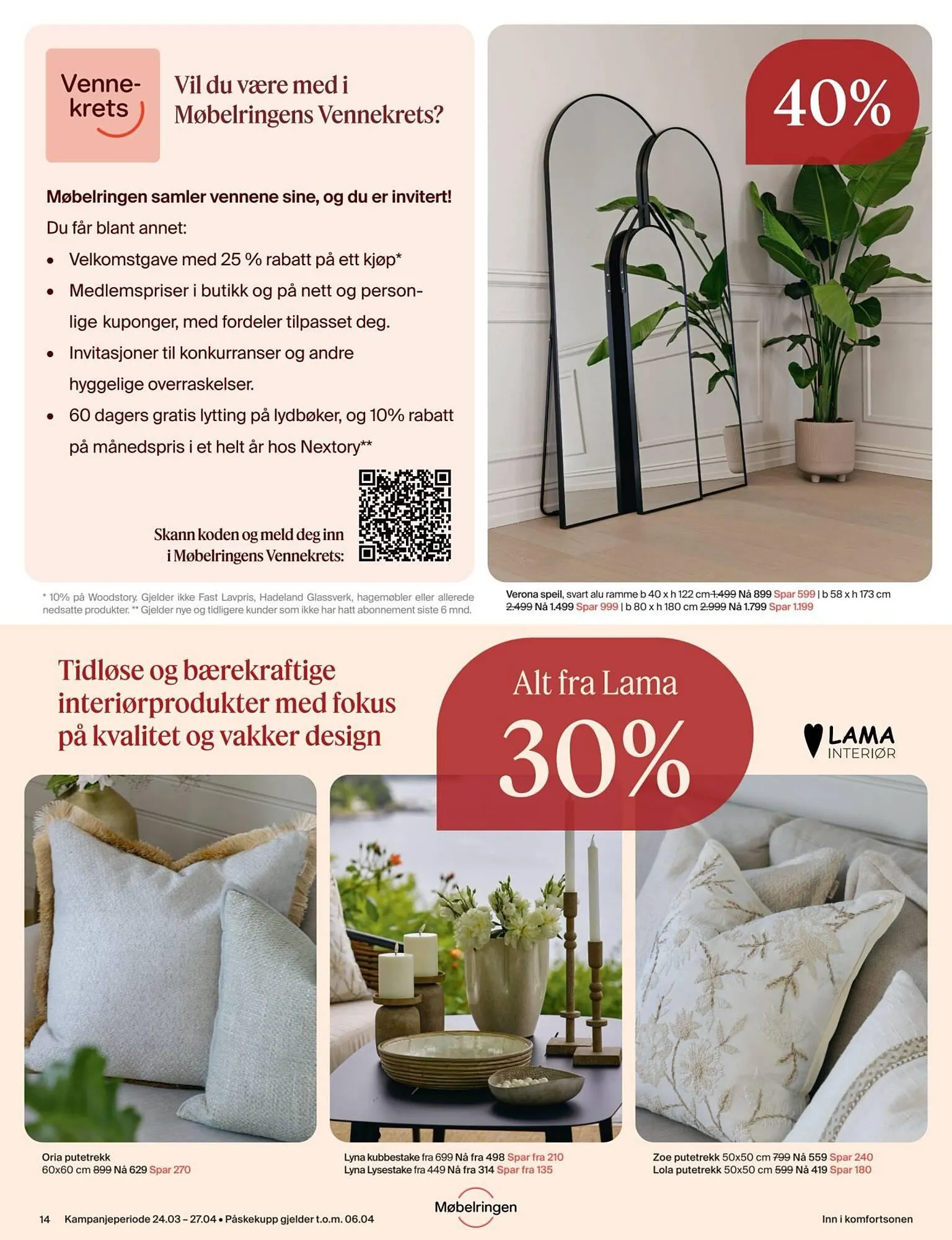Møbelringen kundeavis fra 24. mars til 28. april 2026 - kundeavisside 14