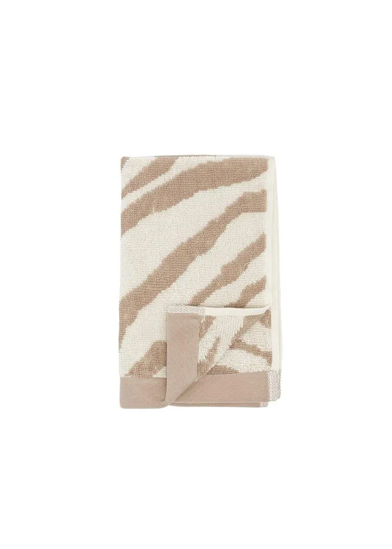 Zebra patterned face towel