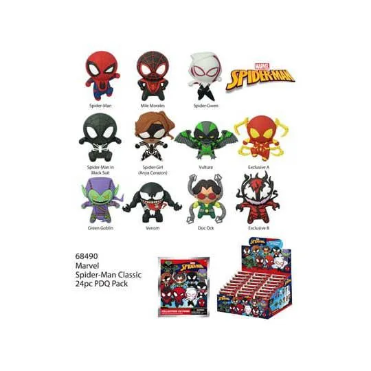 Classic Spider-Man PVC Bag Clips Trading Figure