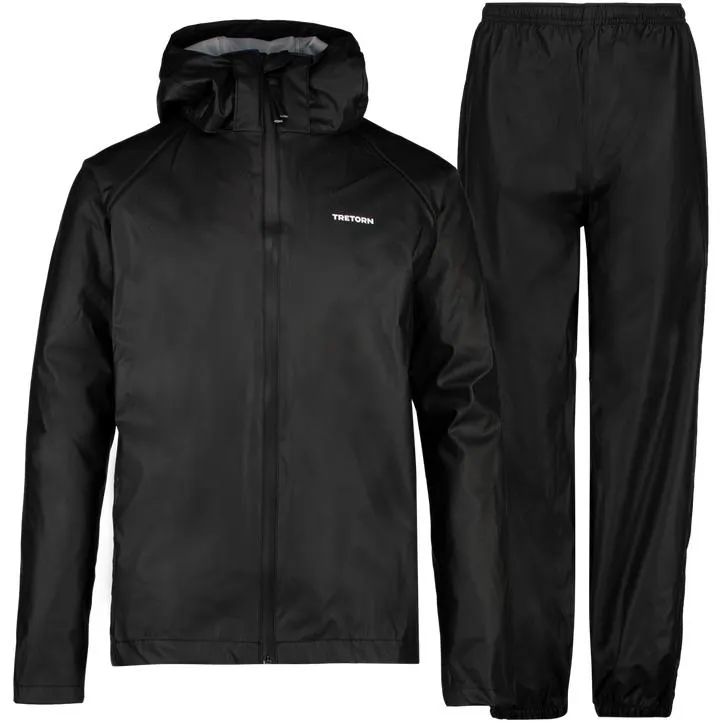 Packable Rainset, regnsett junior, Svart