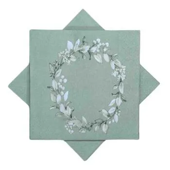 Serviett Vårkrans grønn