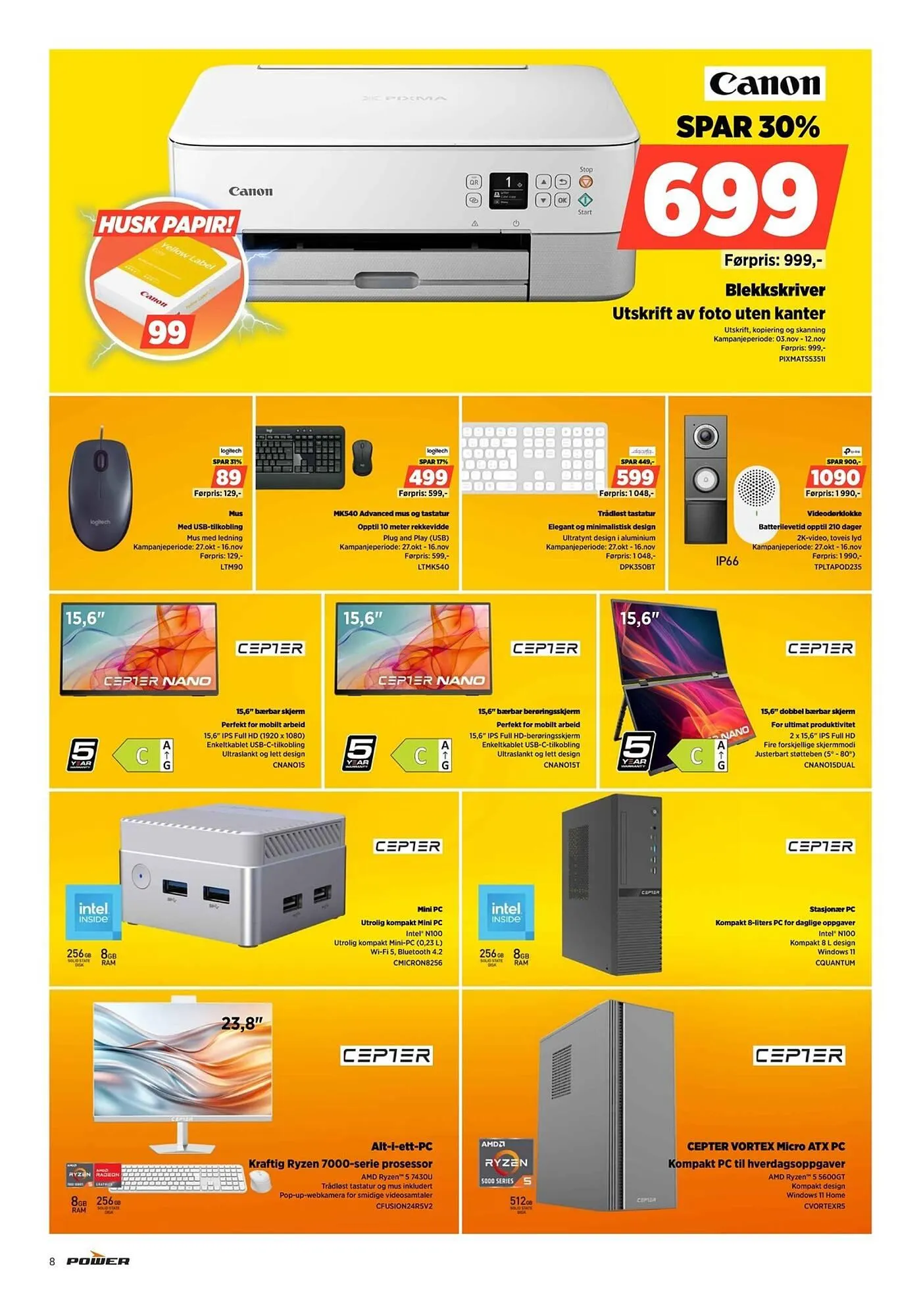 POWER kundeavis fra 3. november til 9. november 2025 - kundeavisside 8