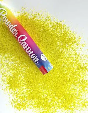 Pulverkonfetti Kanon med Gult Pulver for Utendørsbruk - 30 cm