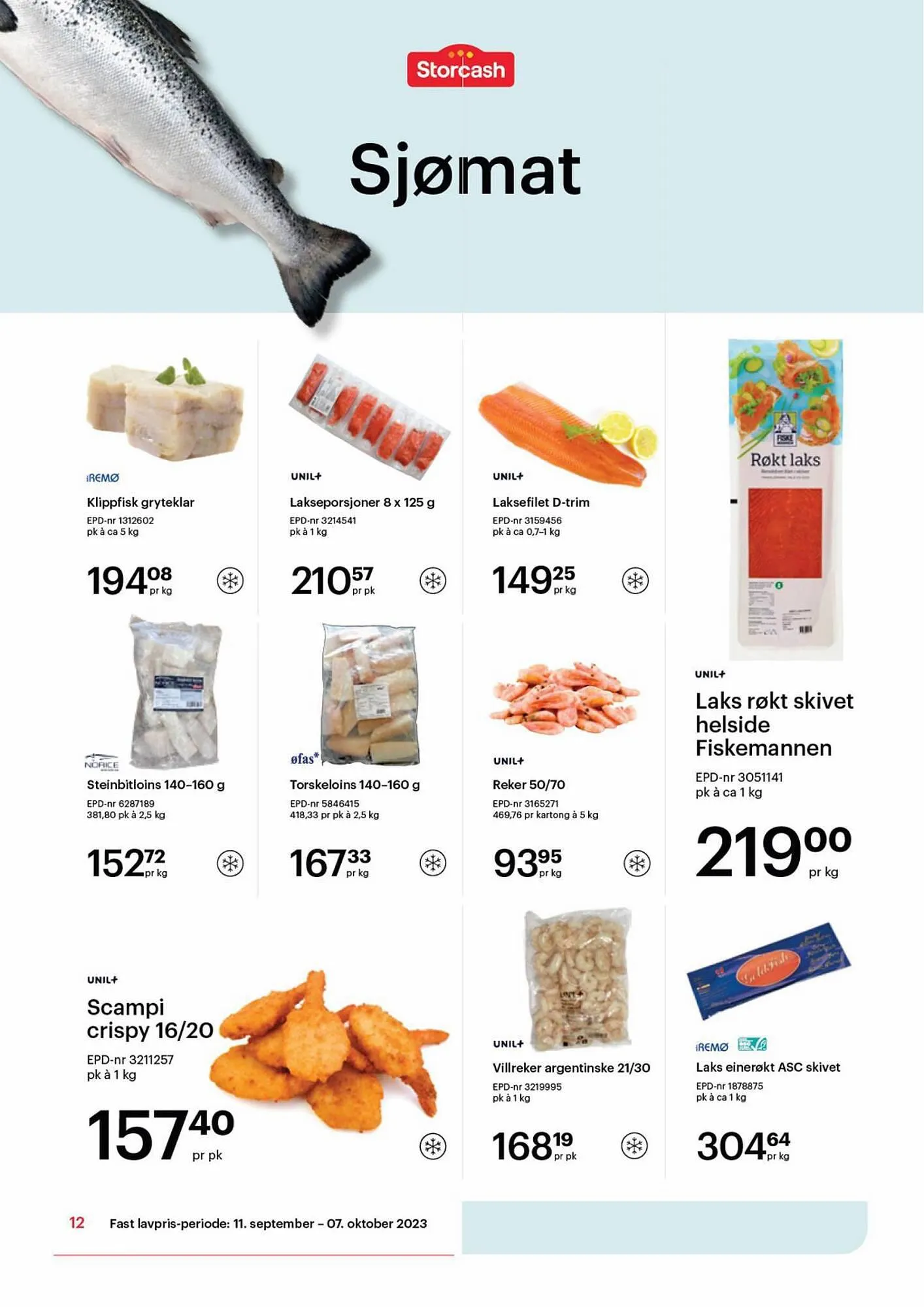 Storcash Kundeavis fra 11. september til 7. oktober 2023 - kundeavisside 12