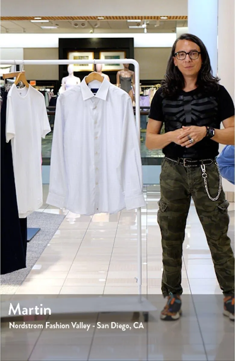 Trim Fit Dobby Check Dress Shirt