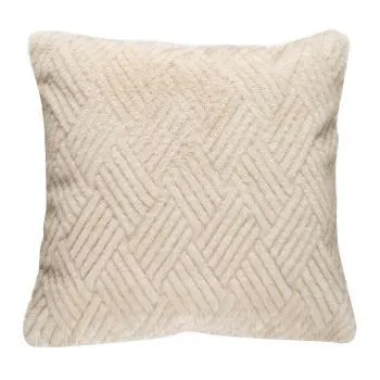 Putetrekk Faux fur grafisk 48x48 cm