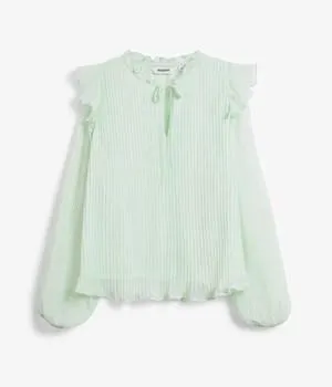 Plissert chiffonbluse