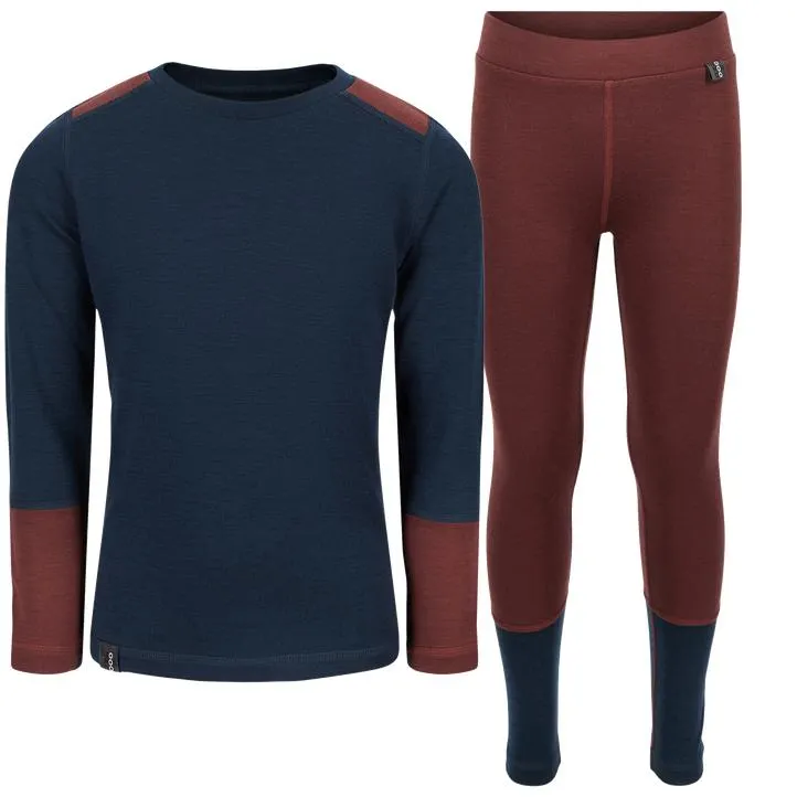 Røros 2 Layer Wool Set, ullsett barn, Brun