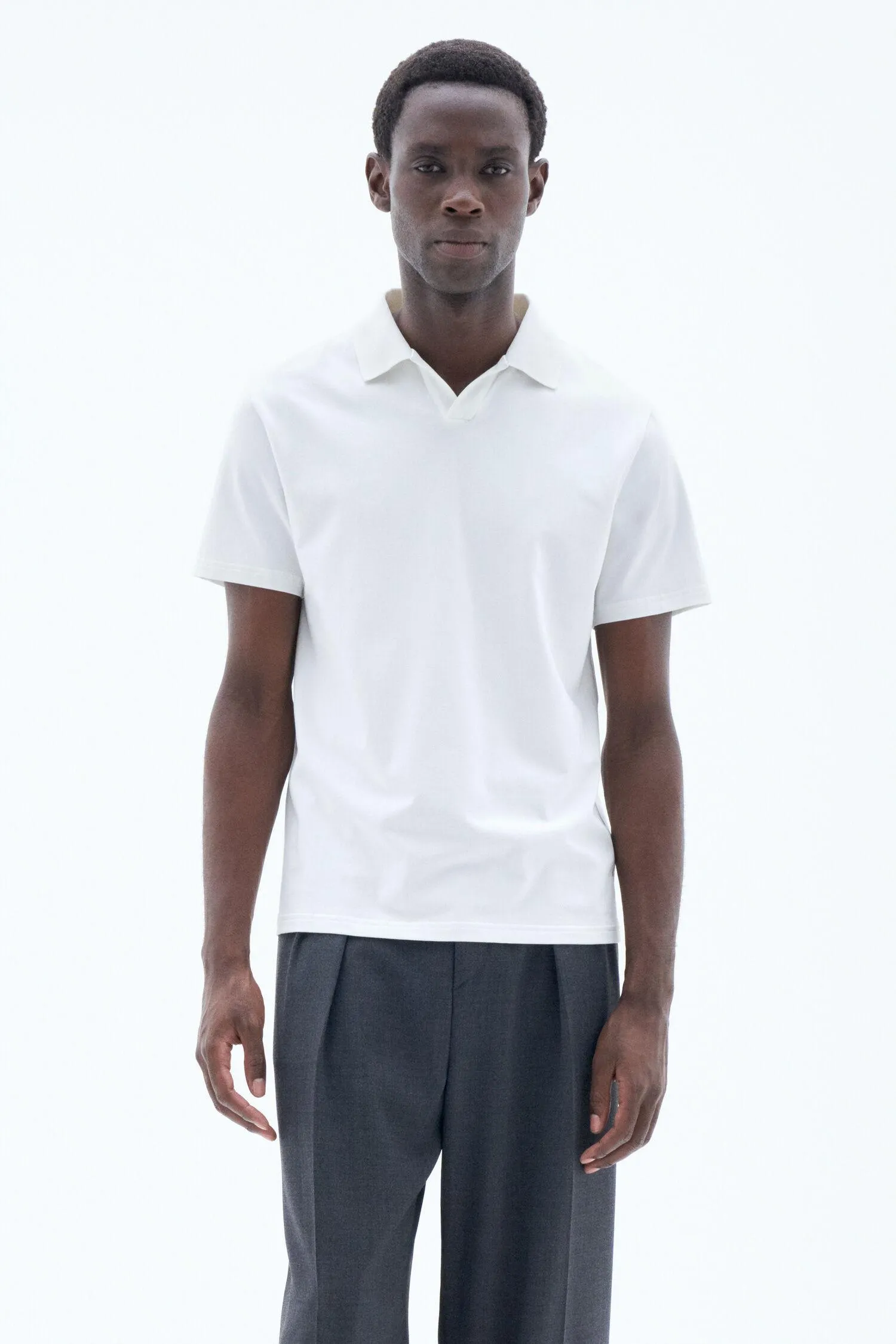Stretch Cotton Polo T-Shirt