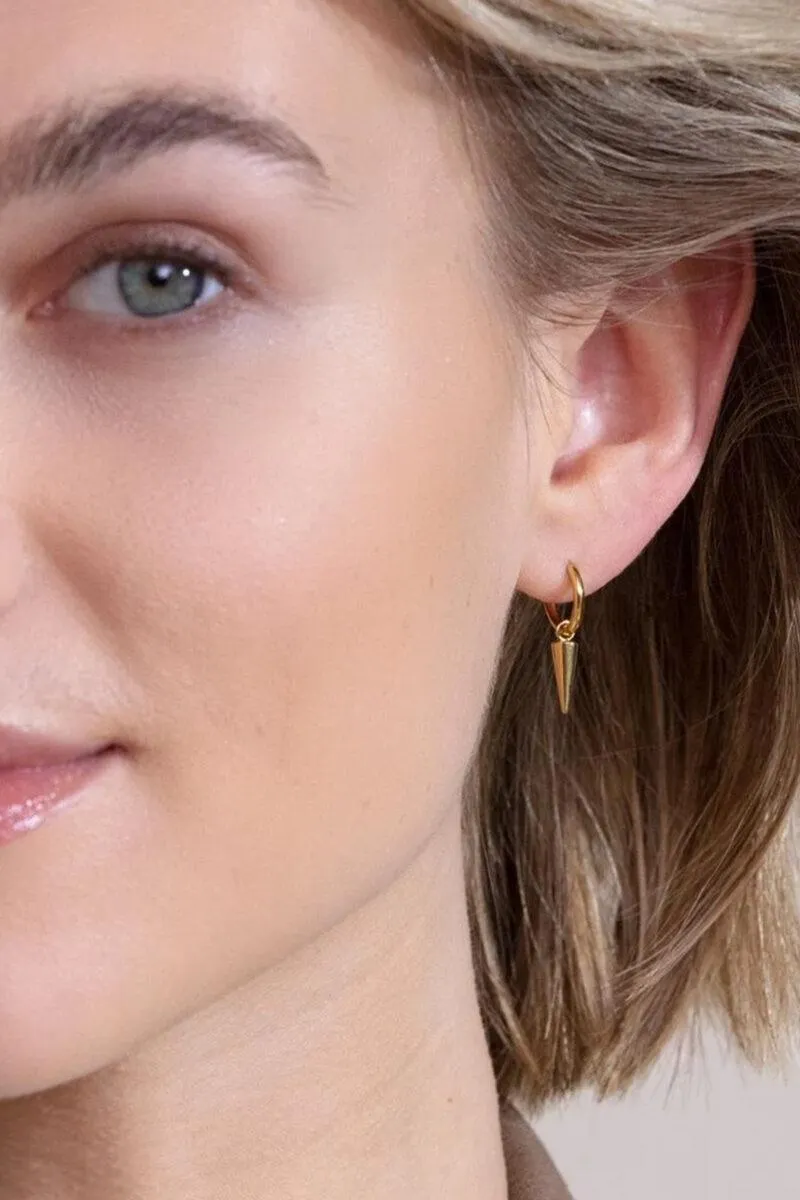 Peak Hoops Mini Gold