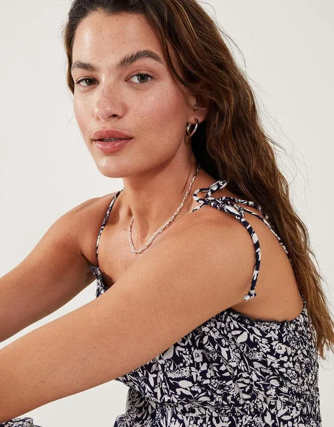 Ditsy Mini Dress in LENZING™ ECOVERO™ Blue