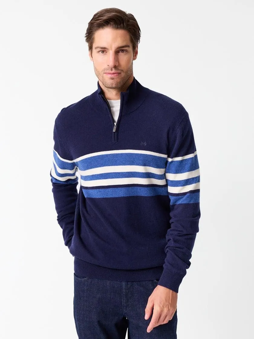 Faustian stripet zipneck