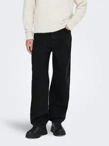 ONSFIVE Middels høyt snitt Baggy Fit Jeans