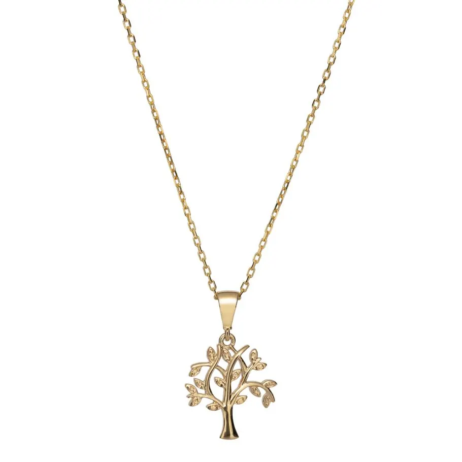 Halssmykke Livets Tre 375 Gult Gull