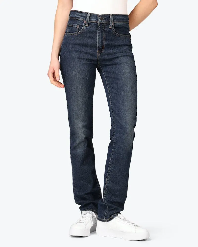 724™ High Rise Straight Mørk Blå Jeans