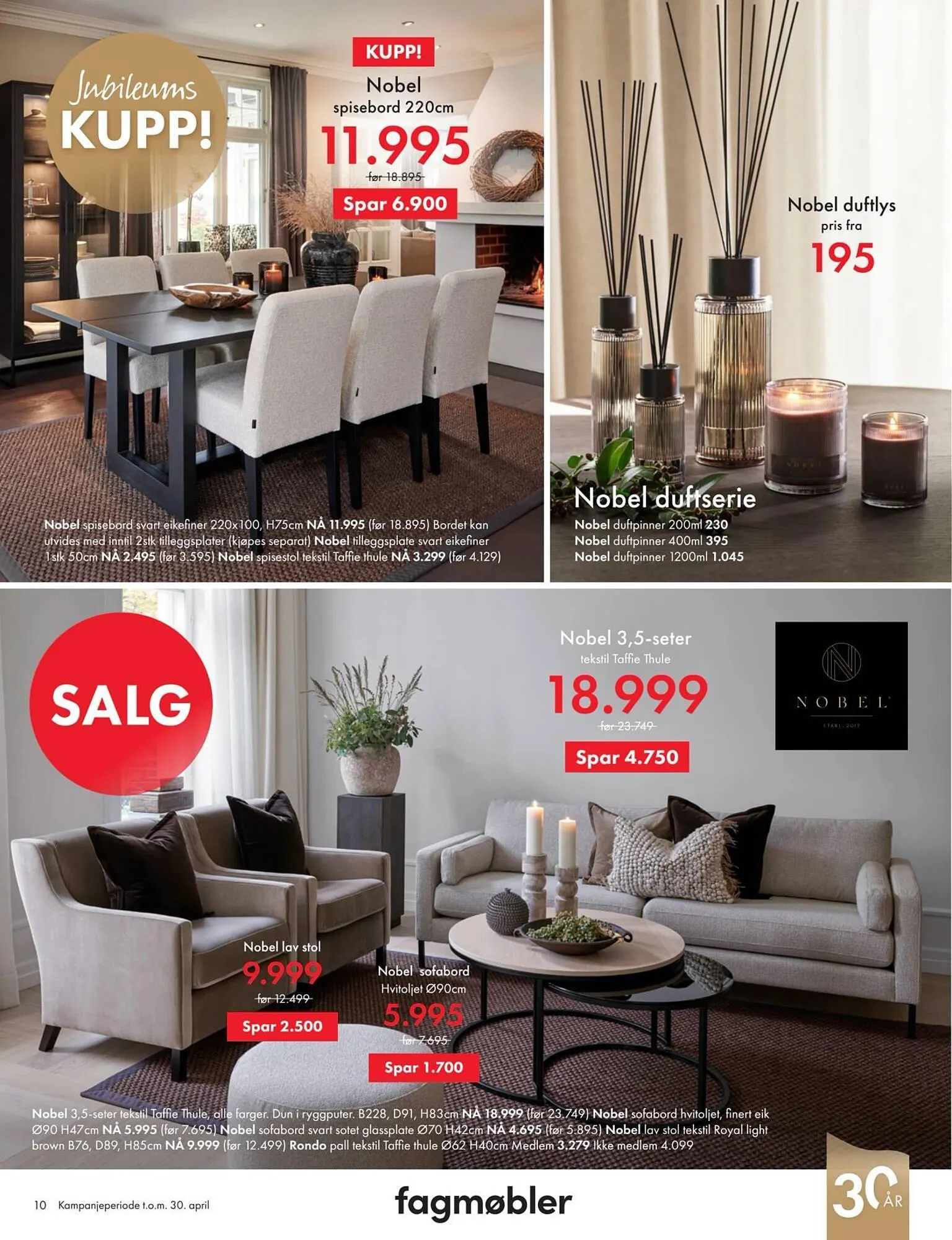 Fagmøbler kundeavis fra 1. april til 1. mai 2026 - kundeavisside 10