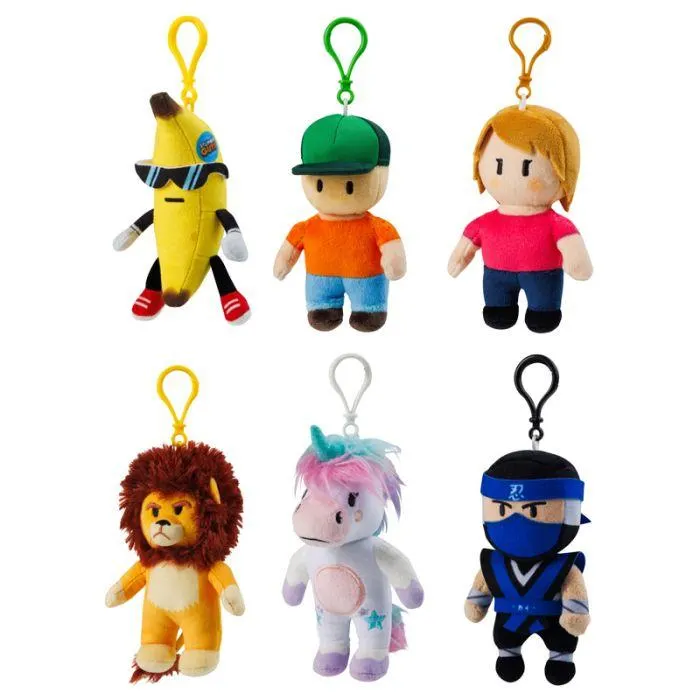 Stumble Guys Clip-On Plysj Nøkkelring 13cm (assortert)