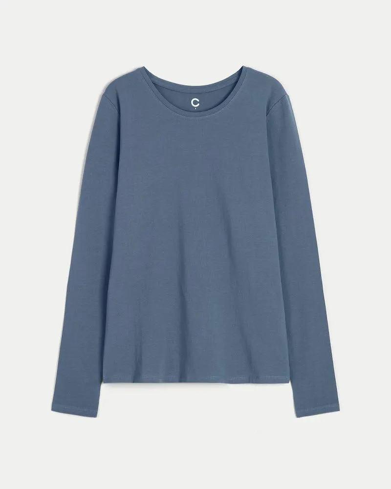 Langermet topp i bomull