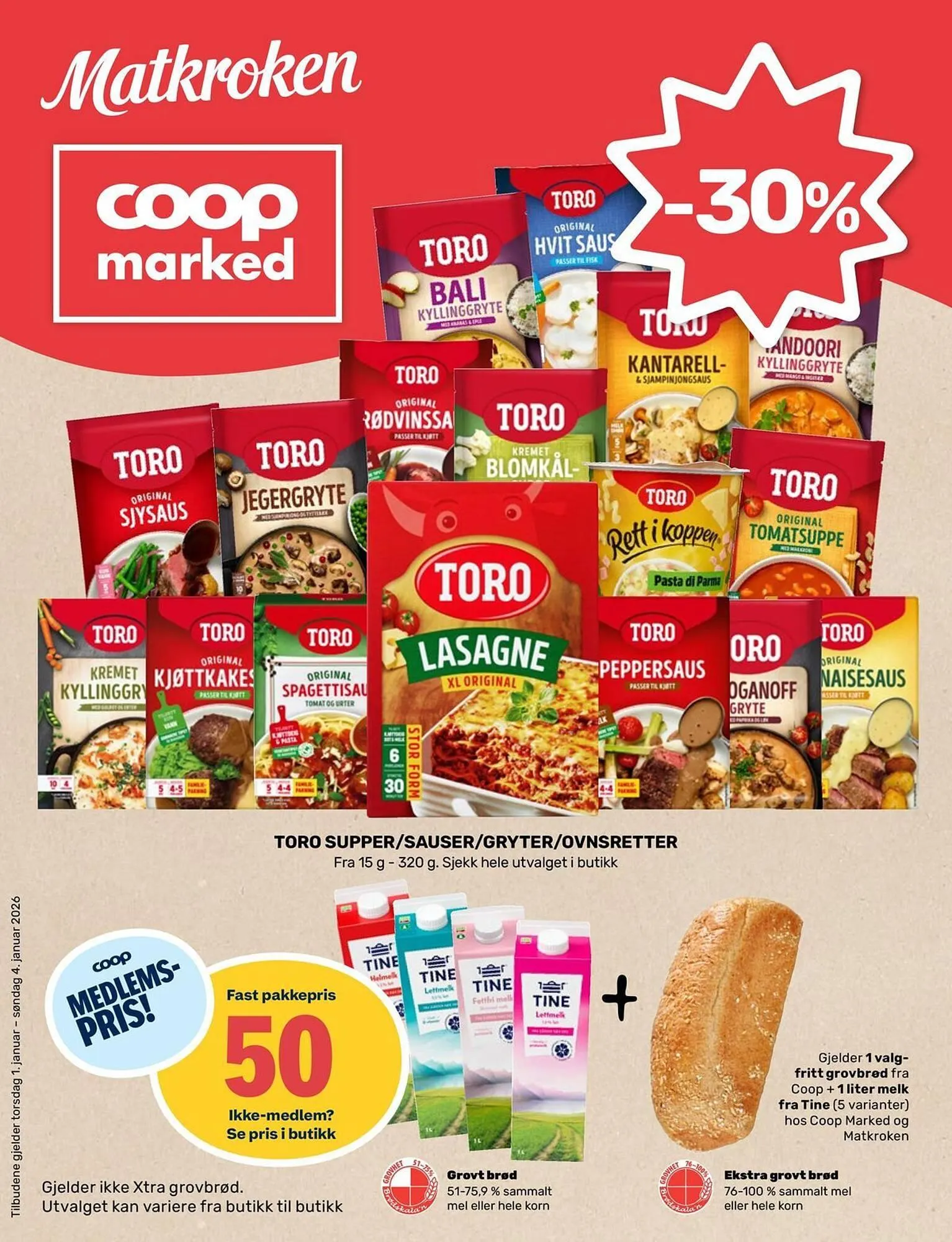 Coop Marked kundeavis fra 29. desember til 4. januar 2026 - kundeavisside 1