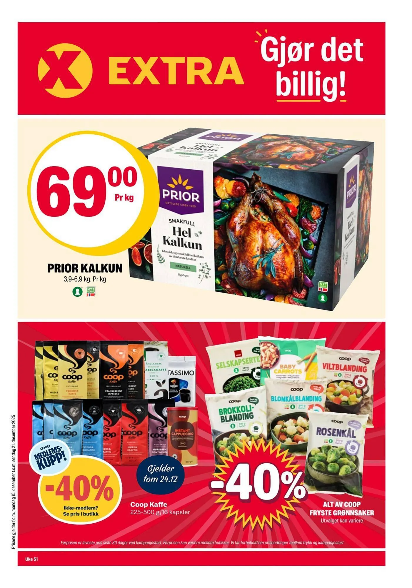 Coop Extra kundeavis fra 15. desember til 22. desember 2025 - kundeavisside 1