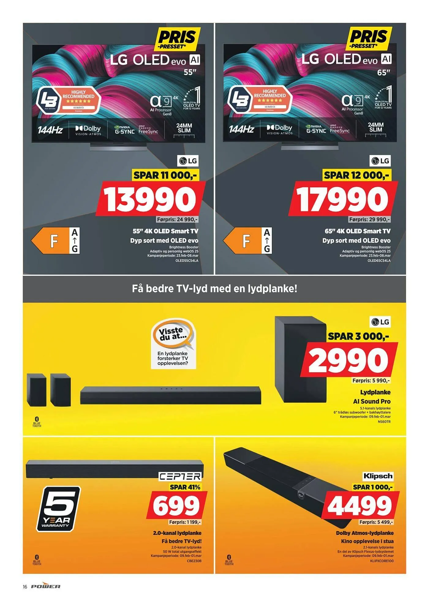 POWER kundeavis fra 23. februar til 2. mars 2026 - kundeavisside 16