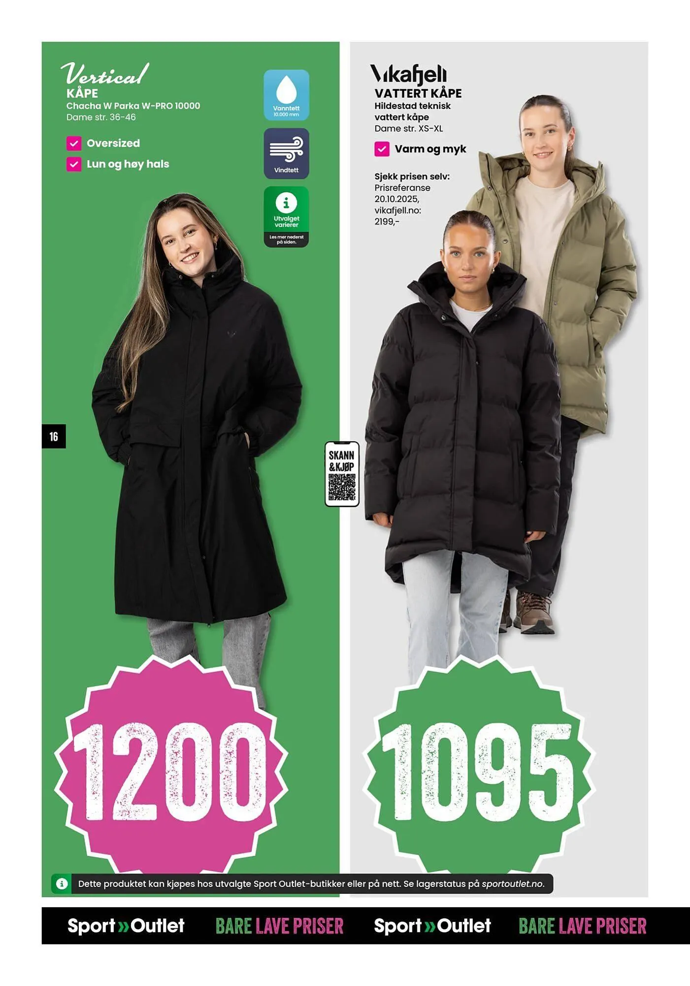 Sport Outlet kundeavis fra 4. november til 16. november 2025 - kundeavisside 16