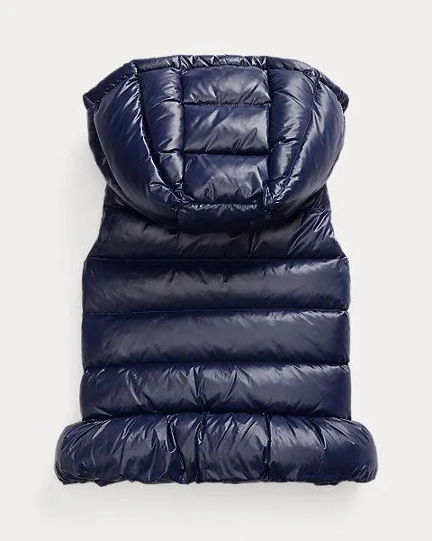 Water-Repellent Peplum Down Gilet