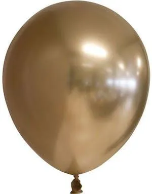 10 stk 30 cm - Gullfargede Glossy Mirror Ballonger