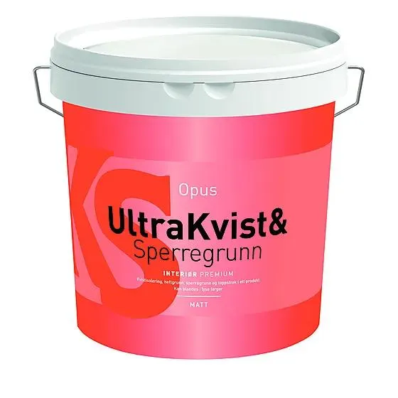 Kvist & sperregrunn interiør base hvit 0,68 l