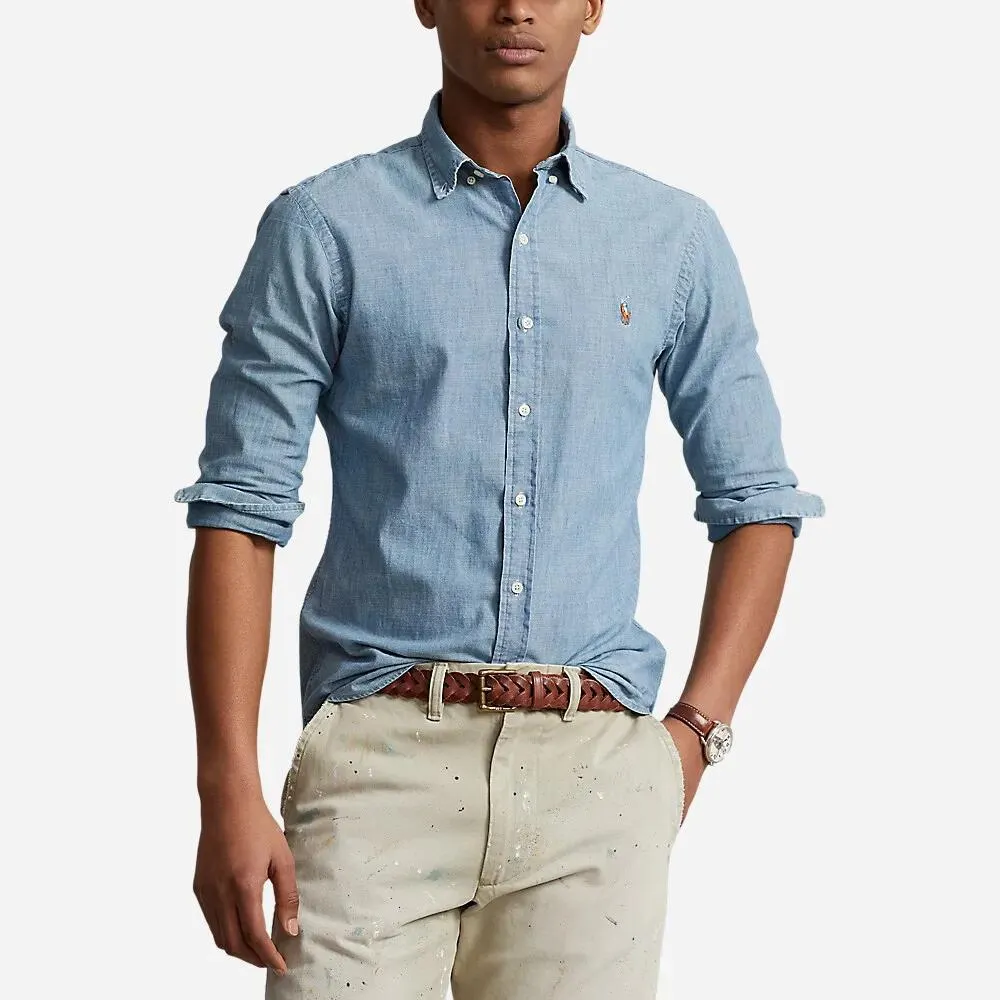 Slim Fit Chambray Shirt - Chambray