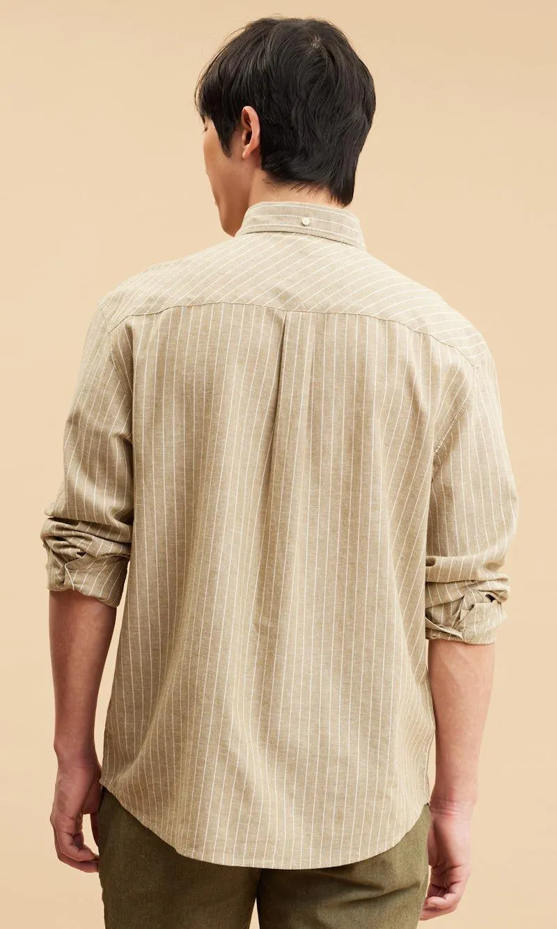 Relaxed skjorte i linblanding