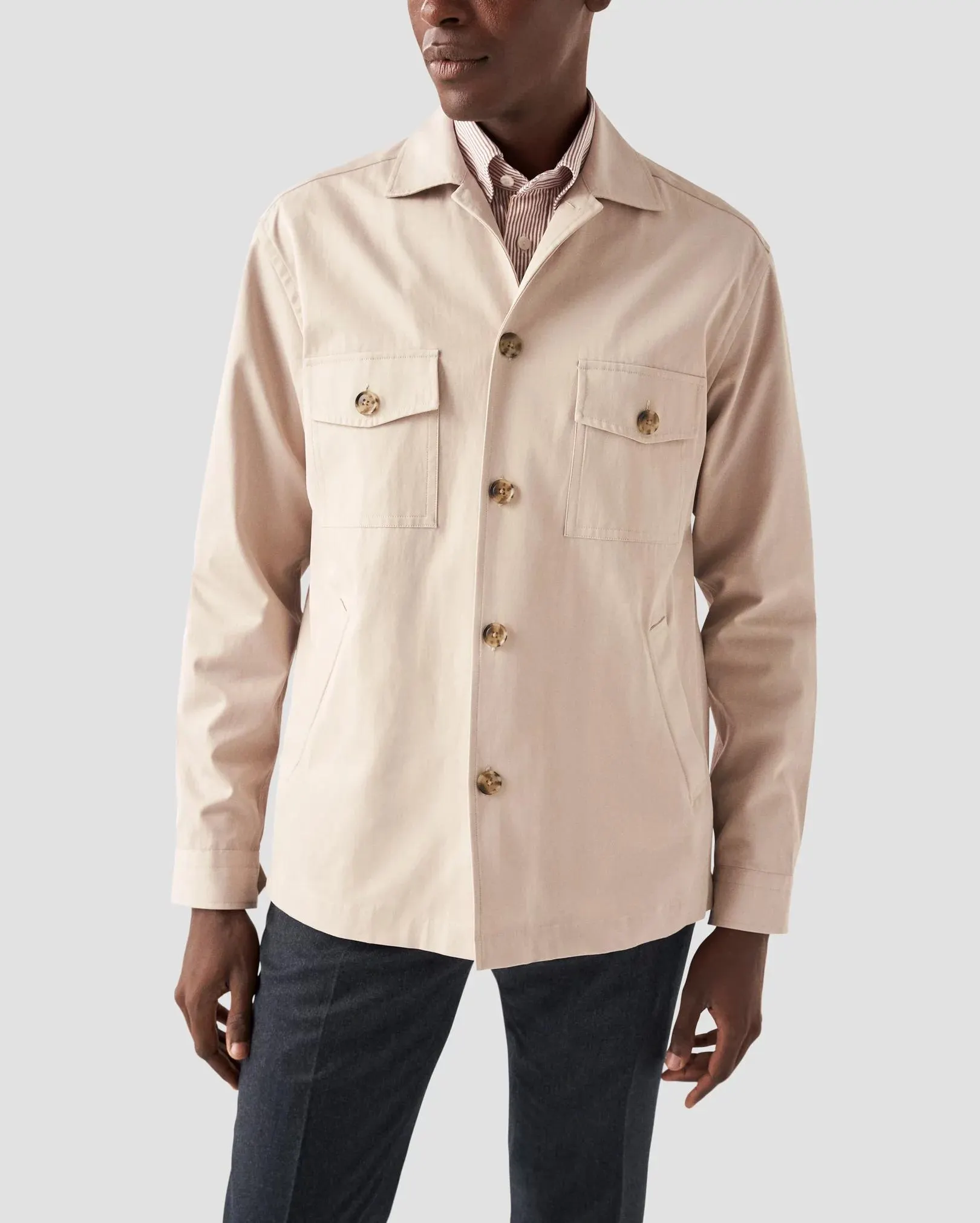 Light Brown Heavy Twill Overshirt
