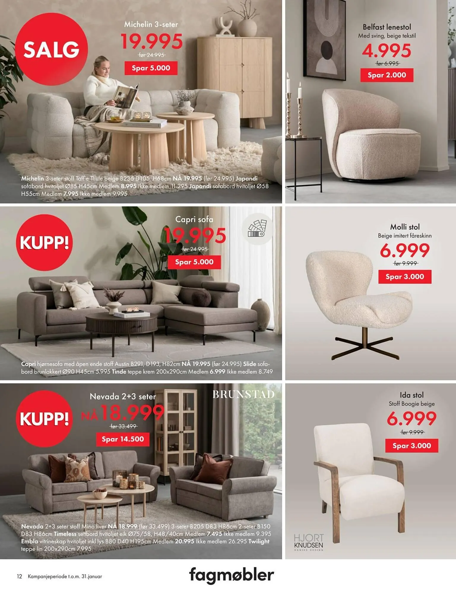Fagmøbler kundeavis fra 1. januar til 1. februar 2026 - kundeavisside 12