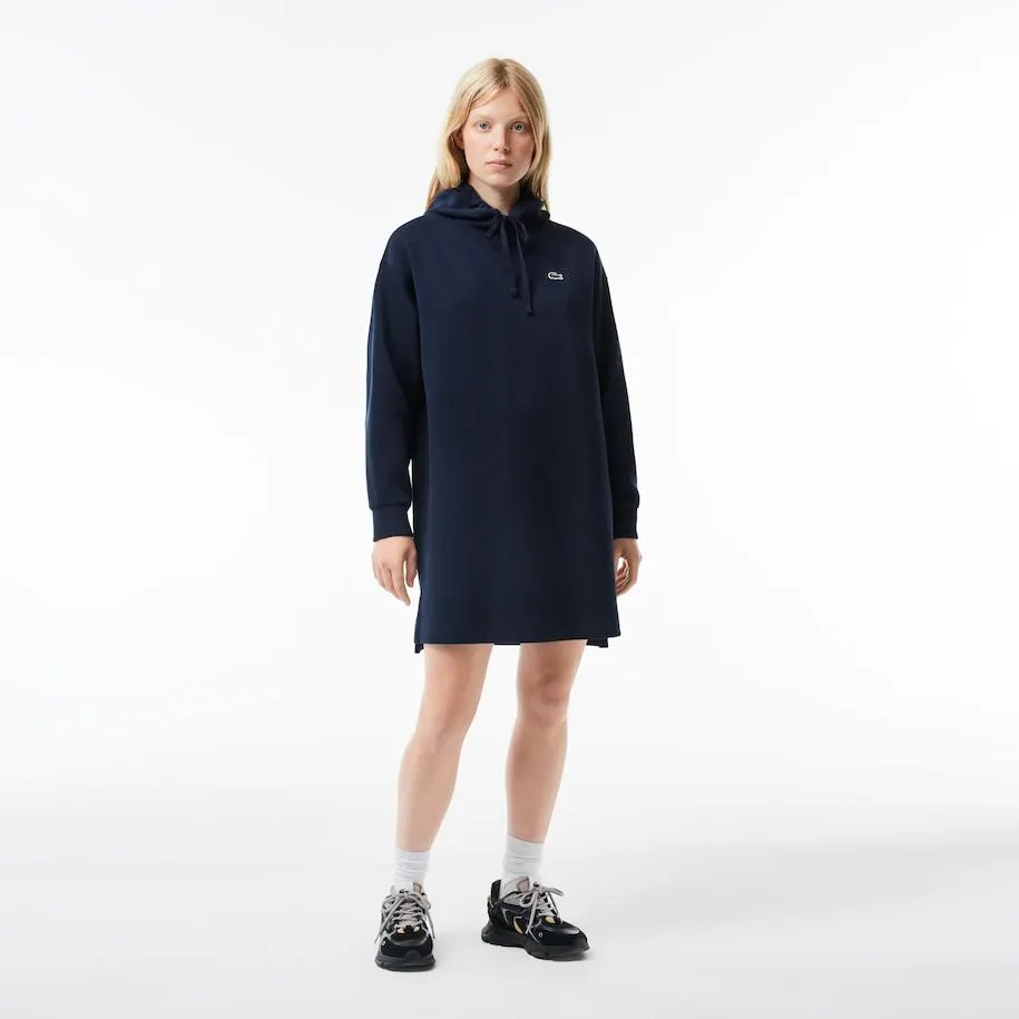 Double Sided Piqué Hoodie Dress
