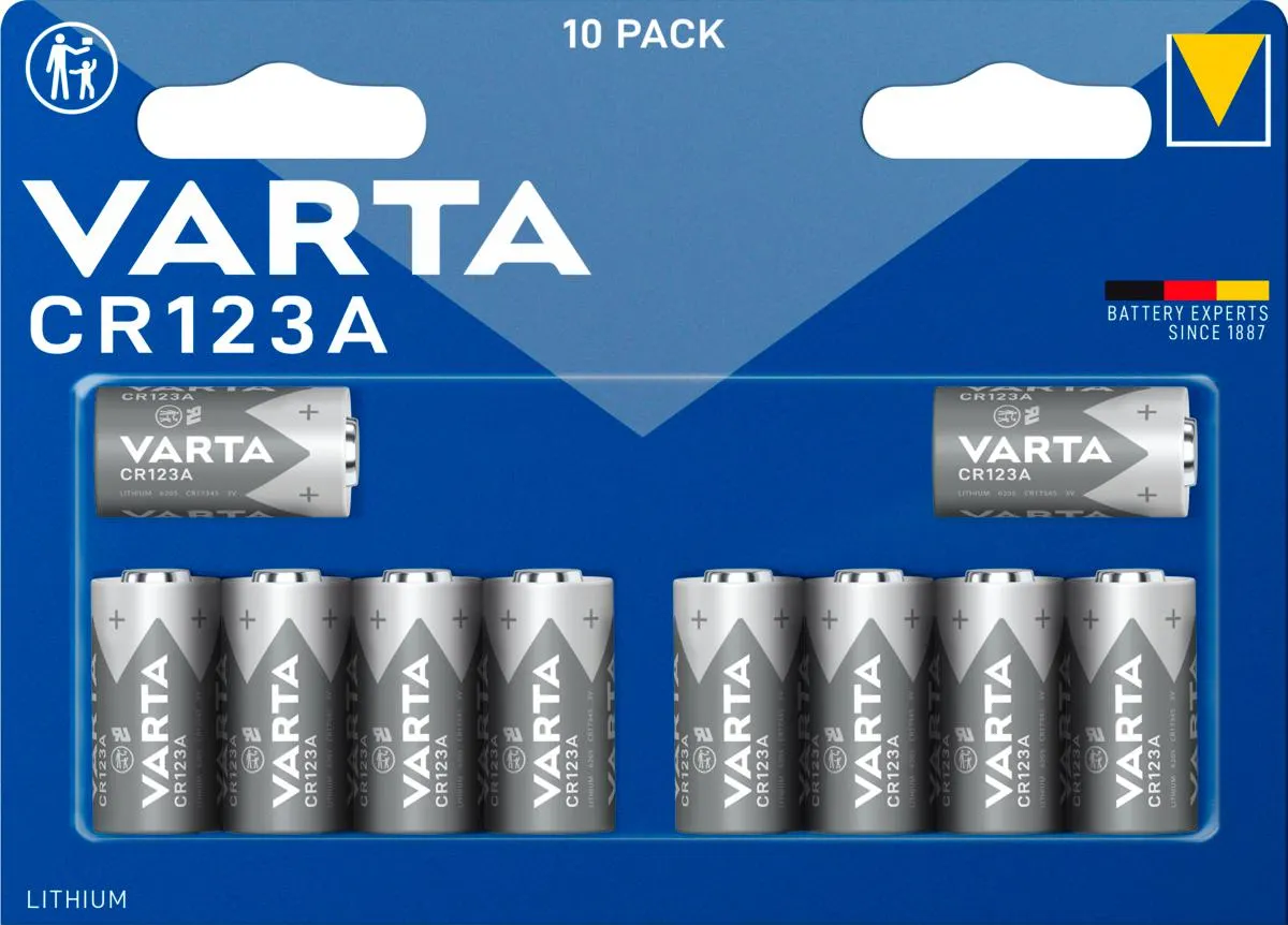 VARTA litiumbatteri CR123A 10 pk