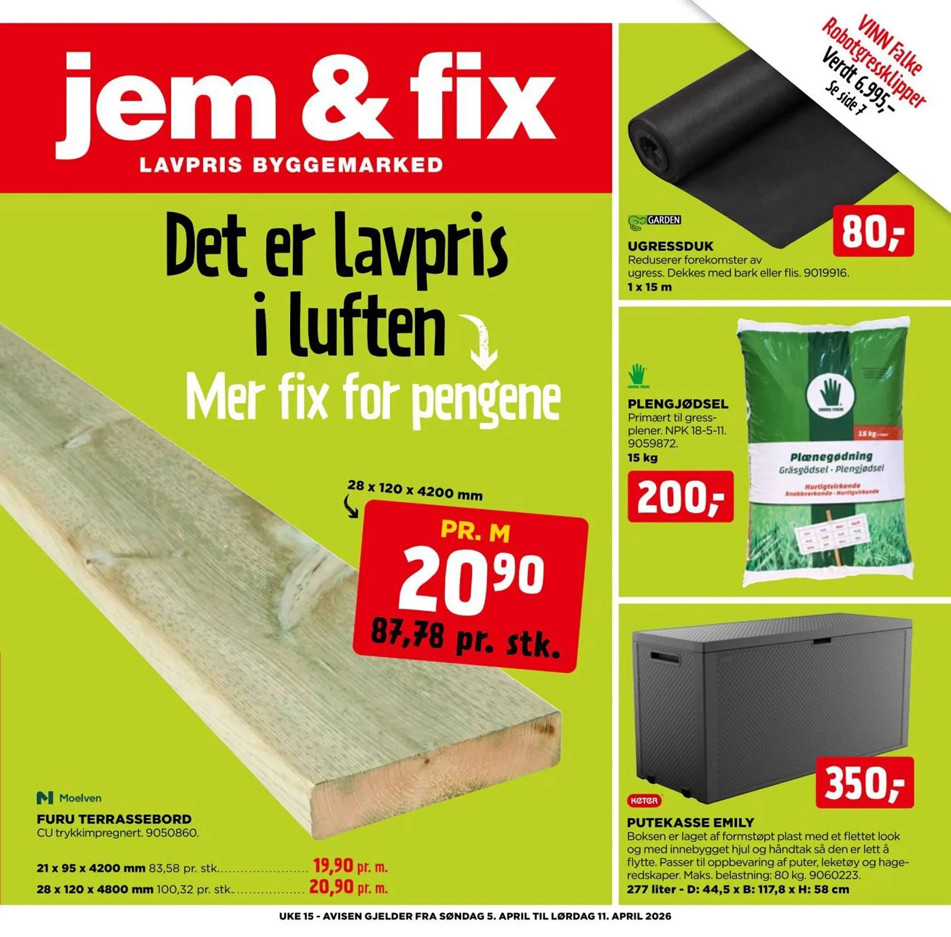 Jem & fix kundeavis fra 5. april til 12. april 2026 - kundeavisside 1