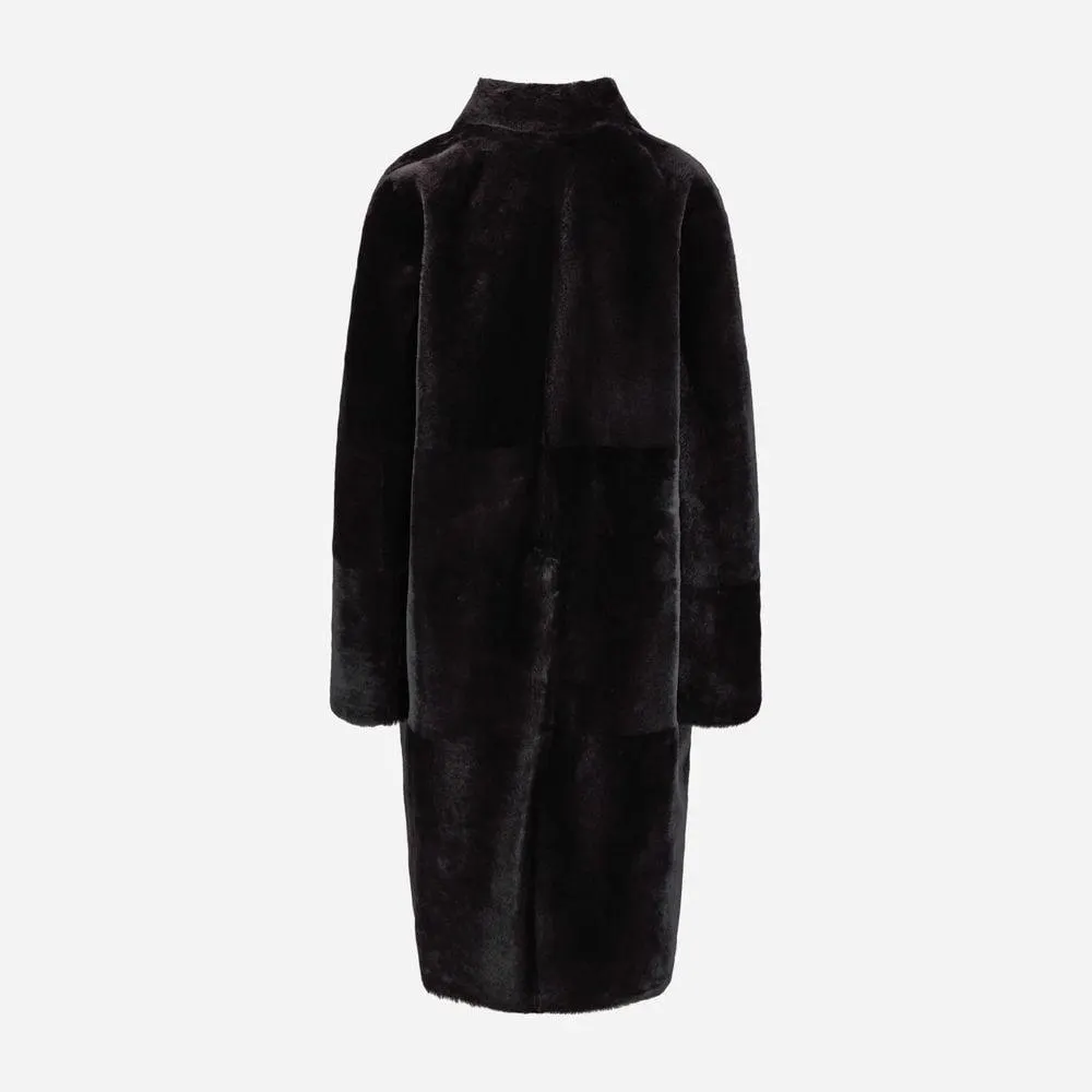 Caprina Shearling Coat - Black