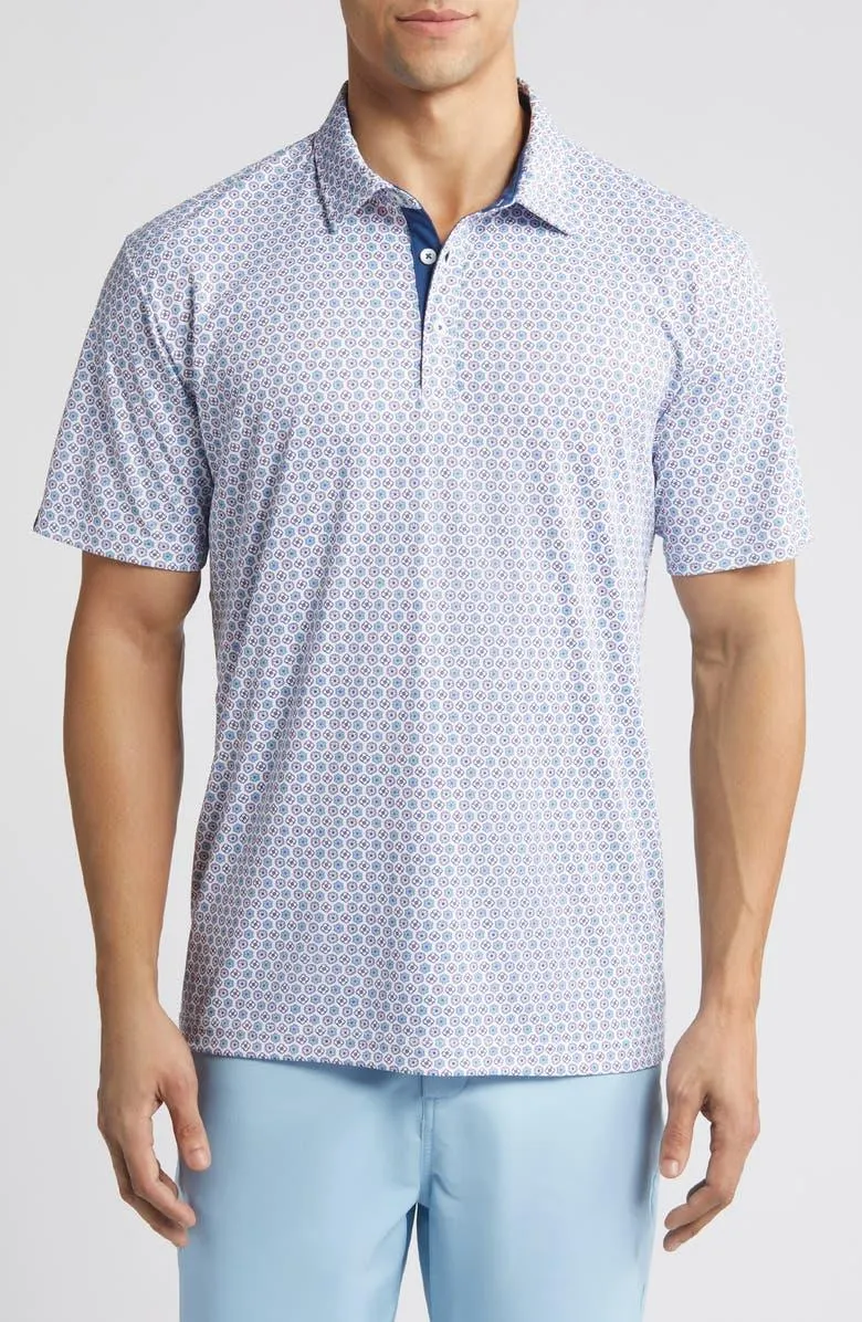 Caleb Medallion Print Golf Polo