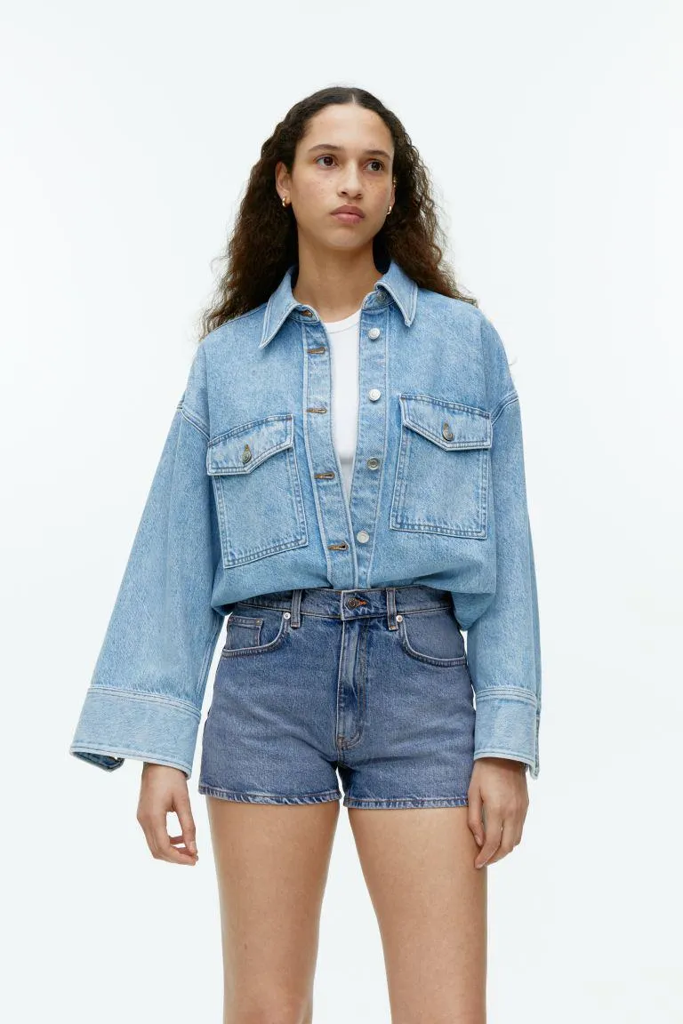 Stretch Denim Shorts