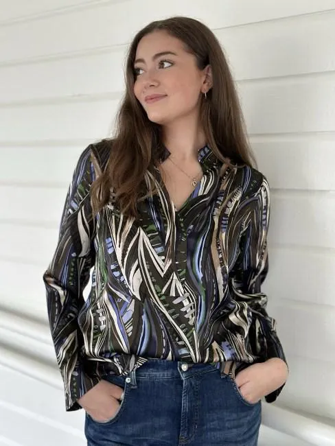 Bimbia Blouse Blue multi 42