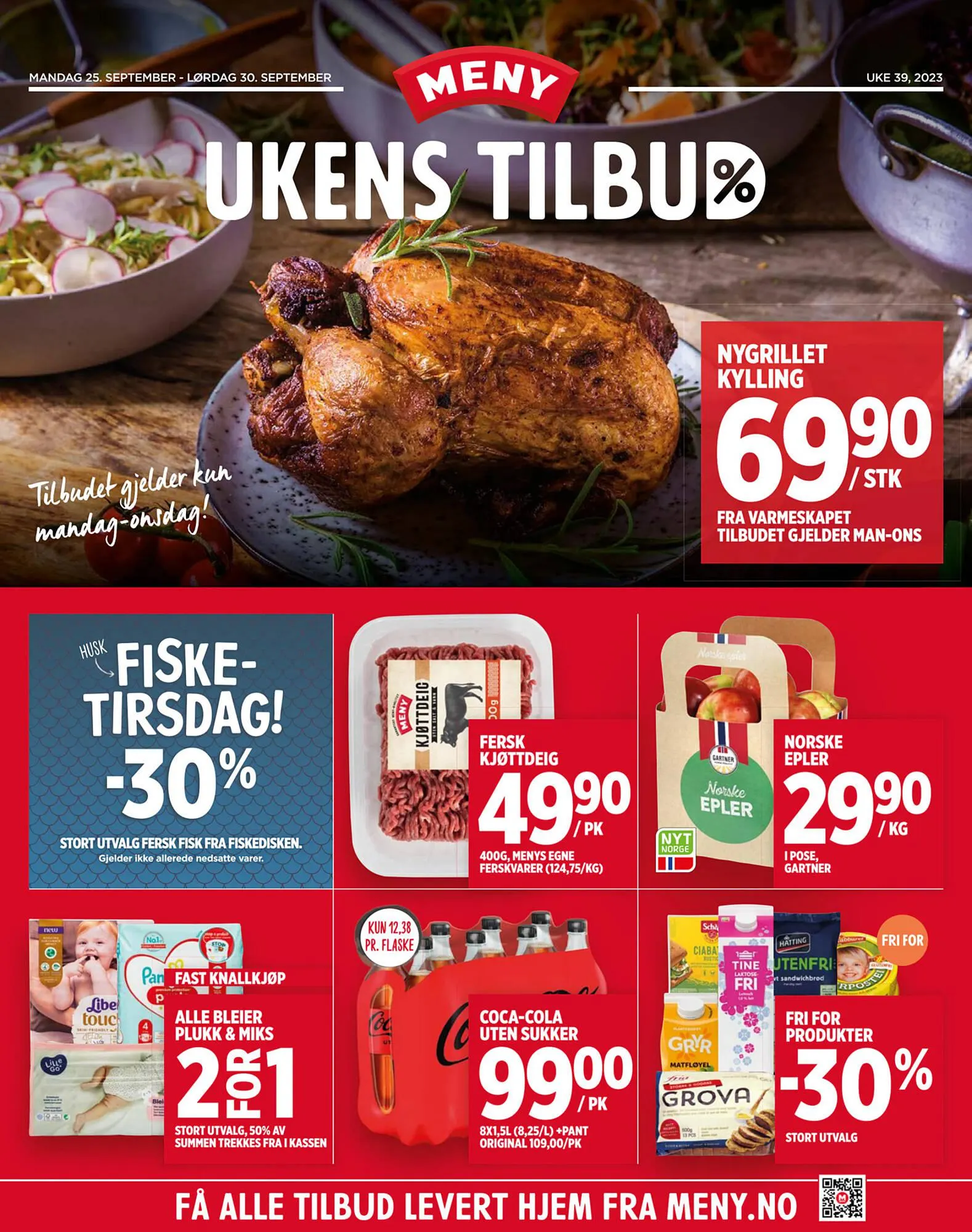 Meny Kundeavis fra 24. september til 27. september 2023 - kundeavisside 1