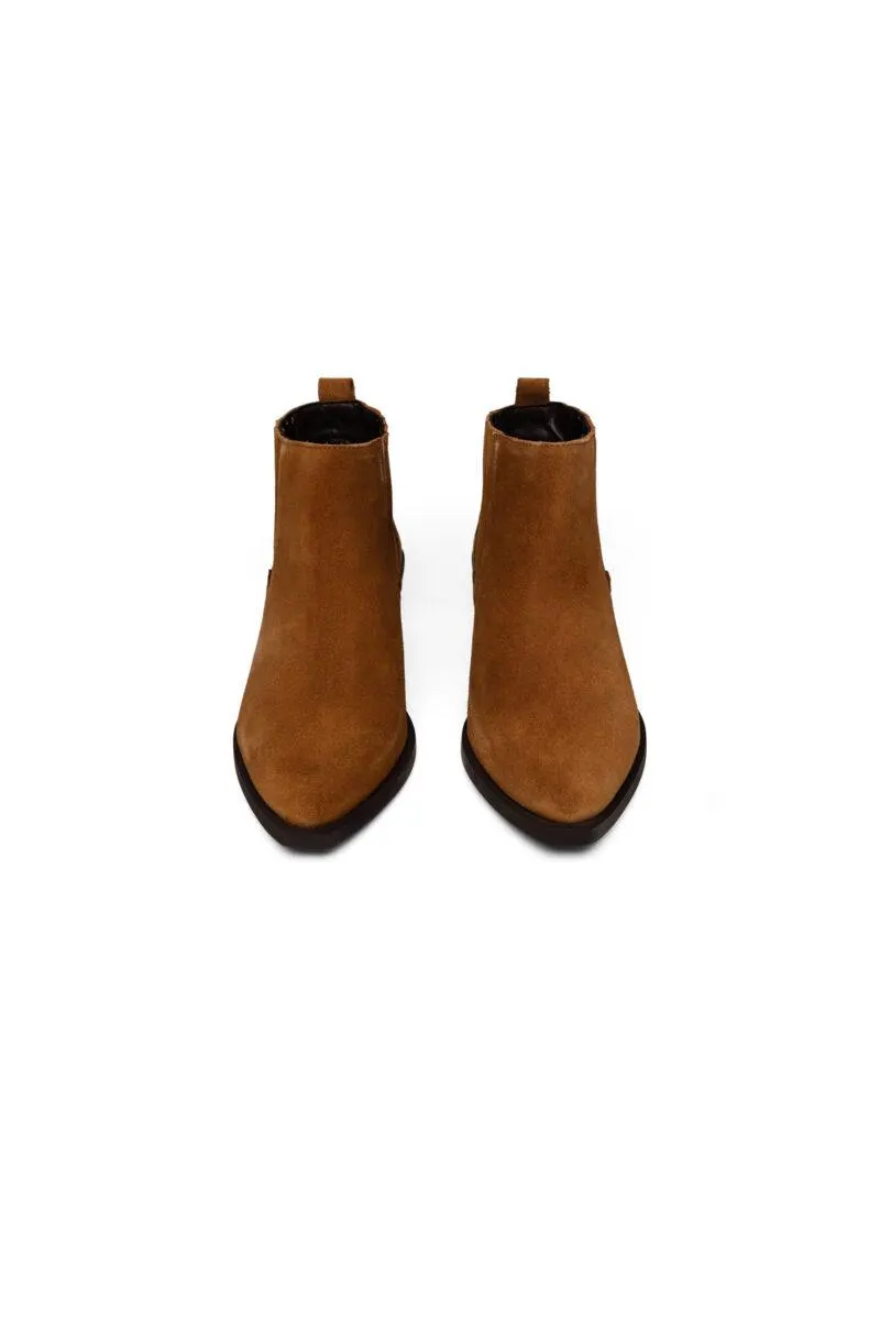Biamona Western Boot Low Chelsea Suede Camel