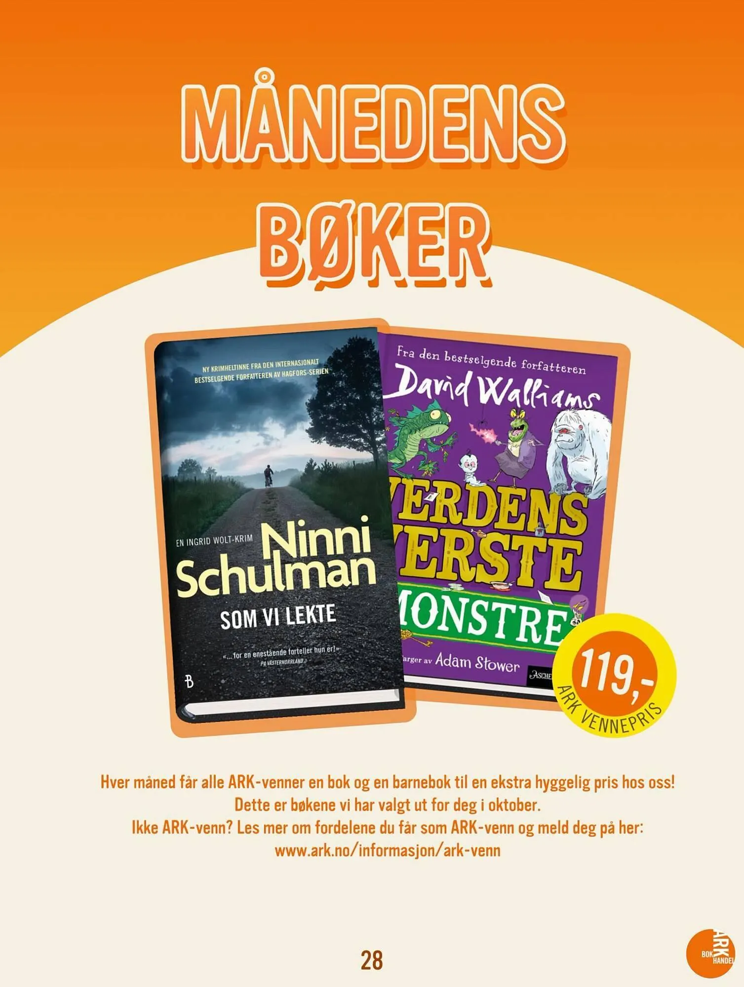 Ark Bokhandel kundeavis fra 1. oktober til 31. oktober 2025 - kundeavisside 28