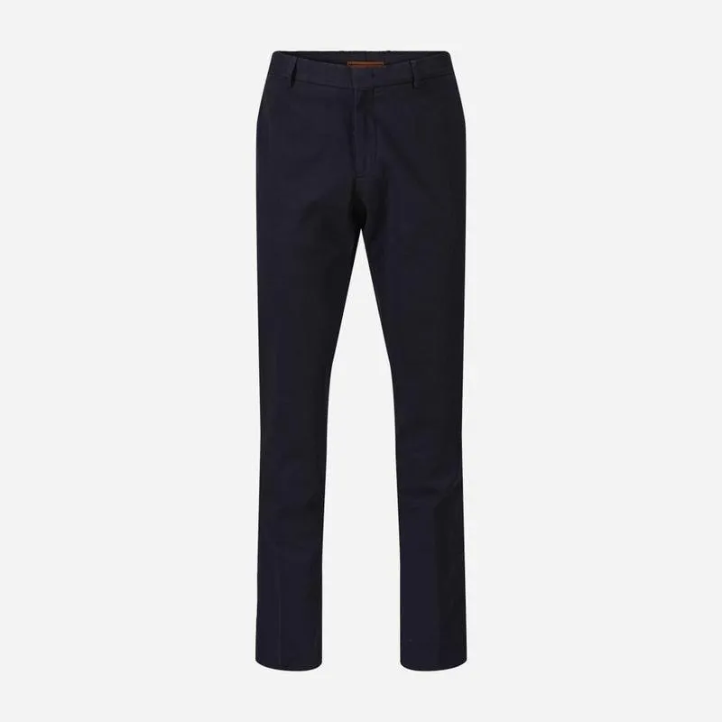 Long Formal Trouser - Dark Blue Solid