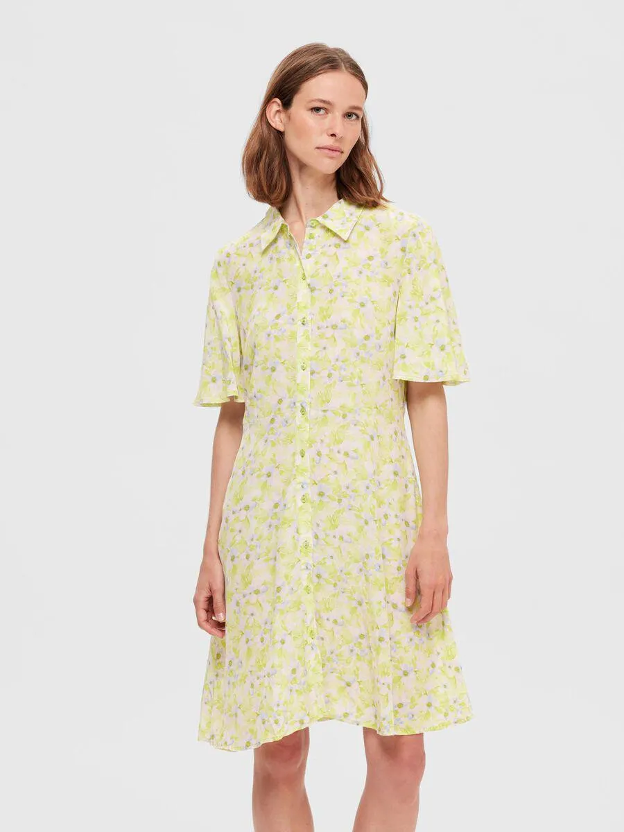 BLOMSTRETE SKJORTEKJOLE