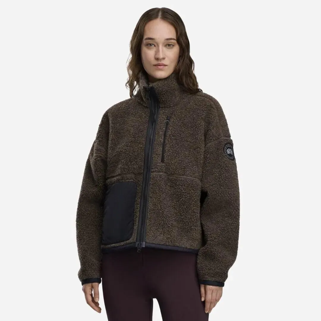 Simcoe Zip Up Fleece Sweater Black Label - Taupe Grey