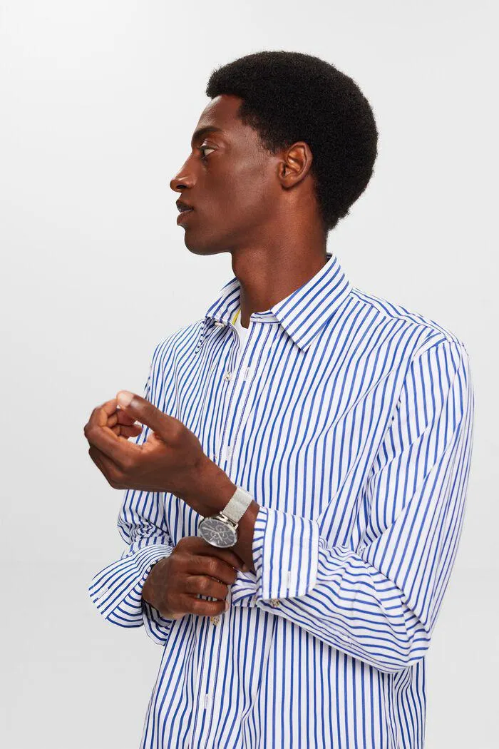 Striped Cotton-Poplin Shirt
